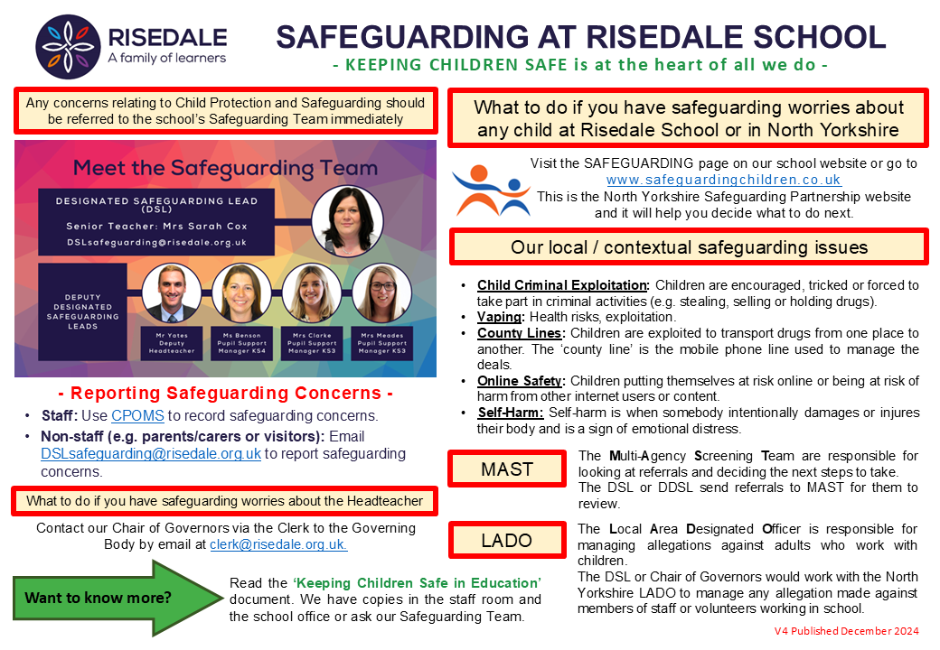 Safeguarding at Risedale School